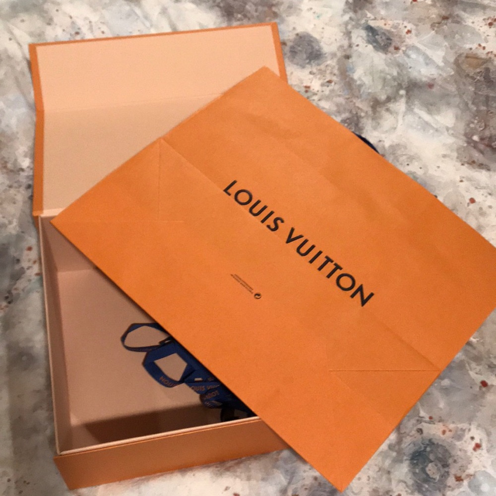Louis Vuitton box with Louis Vuitton bag